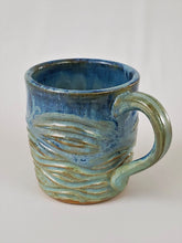 Load image into Gallery viewer, Ice Blue Carved Mug
