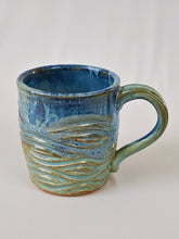 Load image into Gallery viewer, Ice Blue Carved Mug
