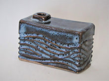 Load image into Gallery viewer, Blue Carved 'Box' Vase
