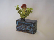 Load image into Gallery viewer, Blue Carved 'Box' Vase
