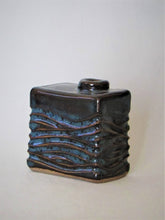 Load image into Gallery viewer, Blue Carved 'Box' Vase
