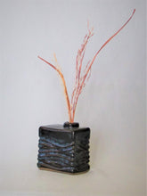 Load image into Gallery viewer, Blue Carved 'Box' Vase
