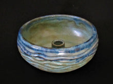 Load image into Gallery viewer, Ice Blue Carved 'Bowl' Vase
