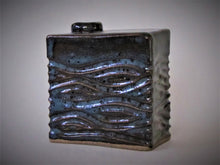 Load image into Gallery viewer, Blue Carved 'Box' Vase
