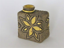 Load image into Gallery viewer, Yellow Flower Carved 'Box' Vase
