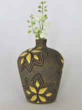 Load image into Gallery viewer, Yellow Flower Carved Vase
