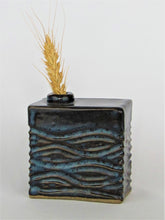 Load image into Gallery viewer, Blue Carved 'Box' Vase
