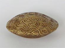 Load image into Gallery viewer, Red Gold Carved 'Disc' Vase

