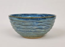 Load image into Gallery viewer, Ice Blue Carved Bowl
