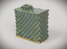Load image into Gallery viewer, Sm. Sq. Cenote Carved Box Vase
