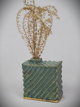 Load image into Gallery viewer, Sm. Sq. Cenote Carved Box Vase
